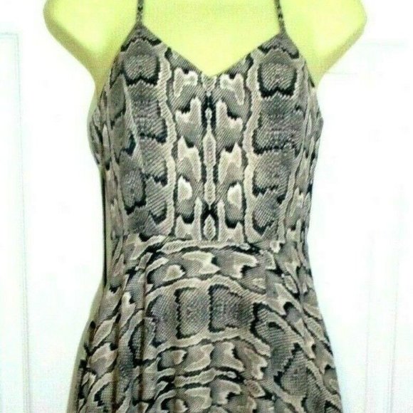 Snake Print Mini Sundress sz 0 - Picture 3 of 11